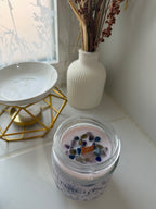 Vela “Intuición” con minerales