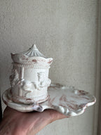 Carrusel y bandeja efecto mármol