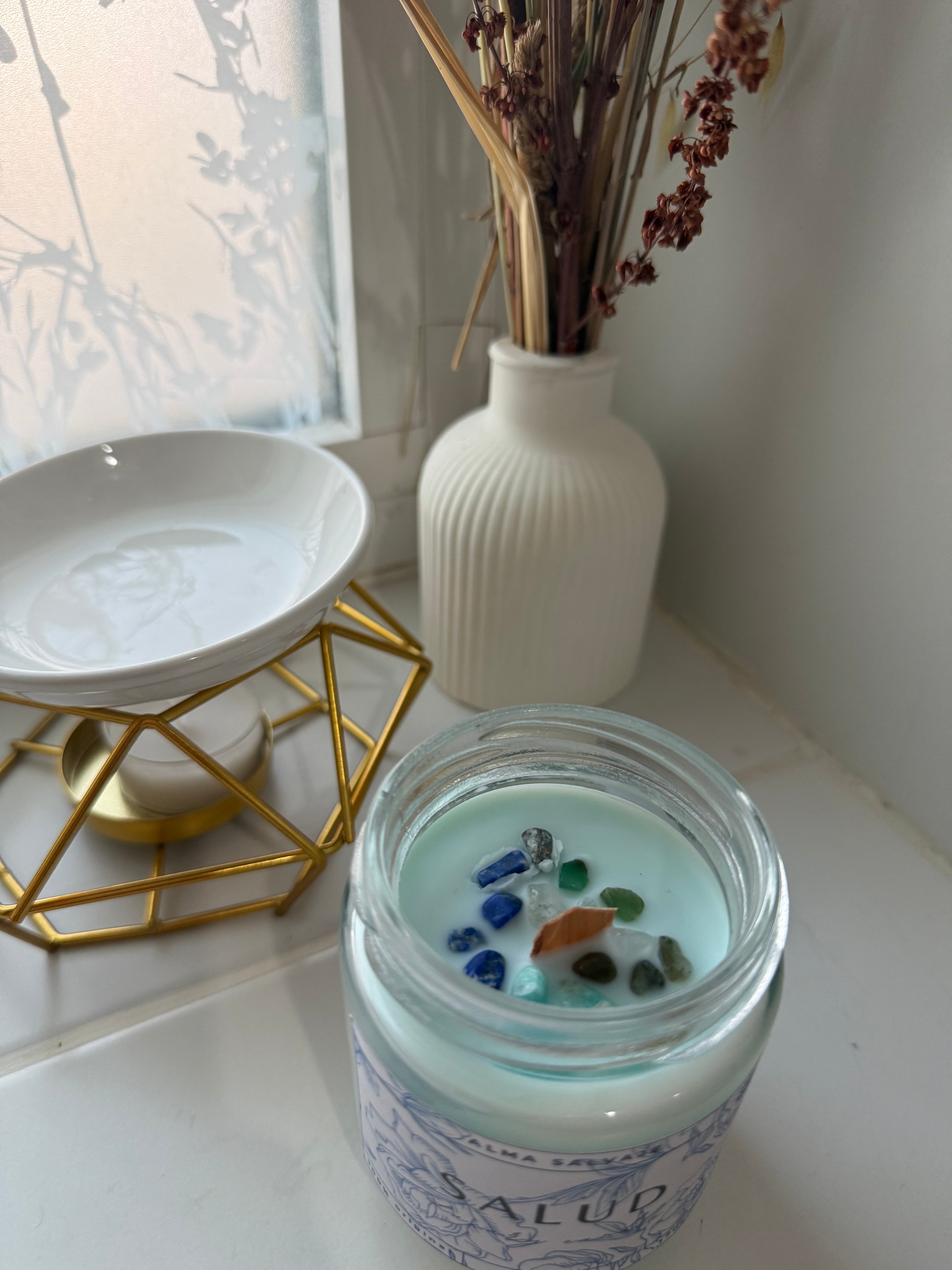 Vela “Salud” con minerales