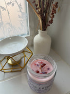 Vela “Amor Propio” con minerales