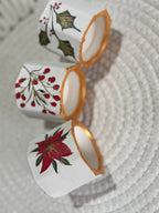 Set 3 portavelas navideños