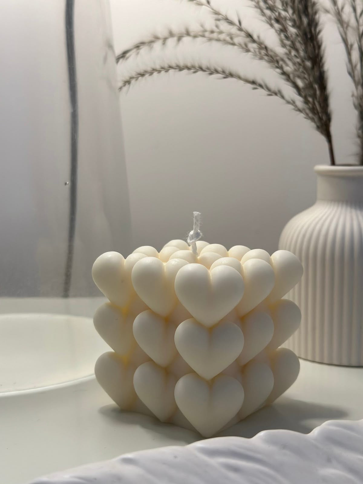 Vela bubble de corazones