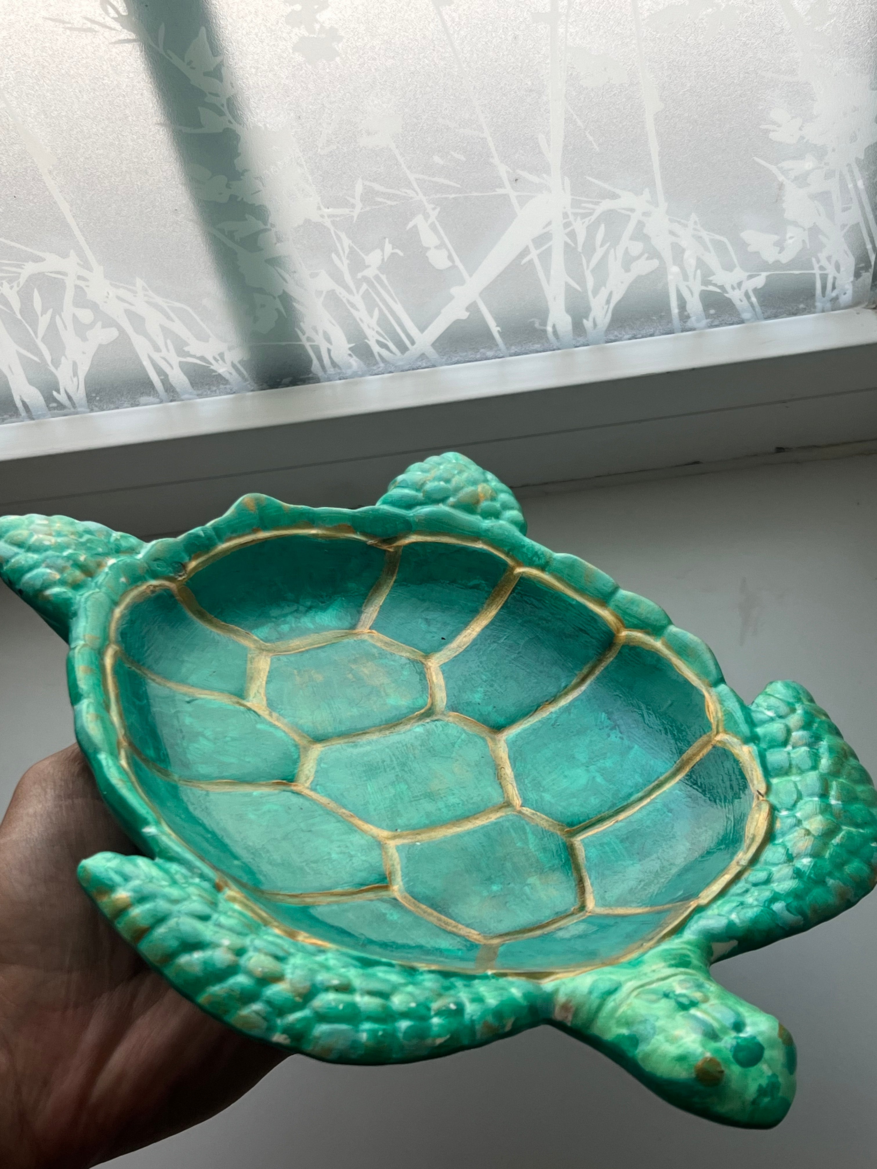 Bandeja de tortuga marina vintage.