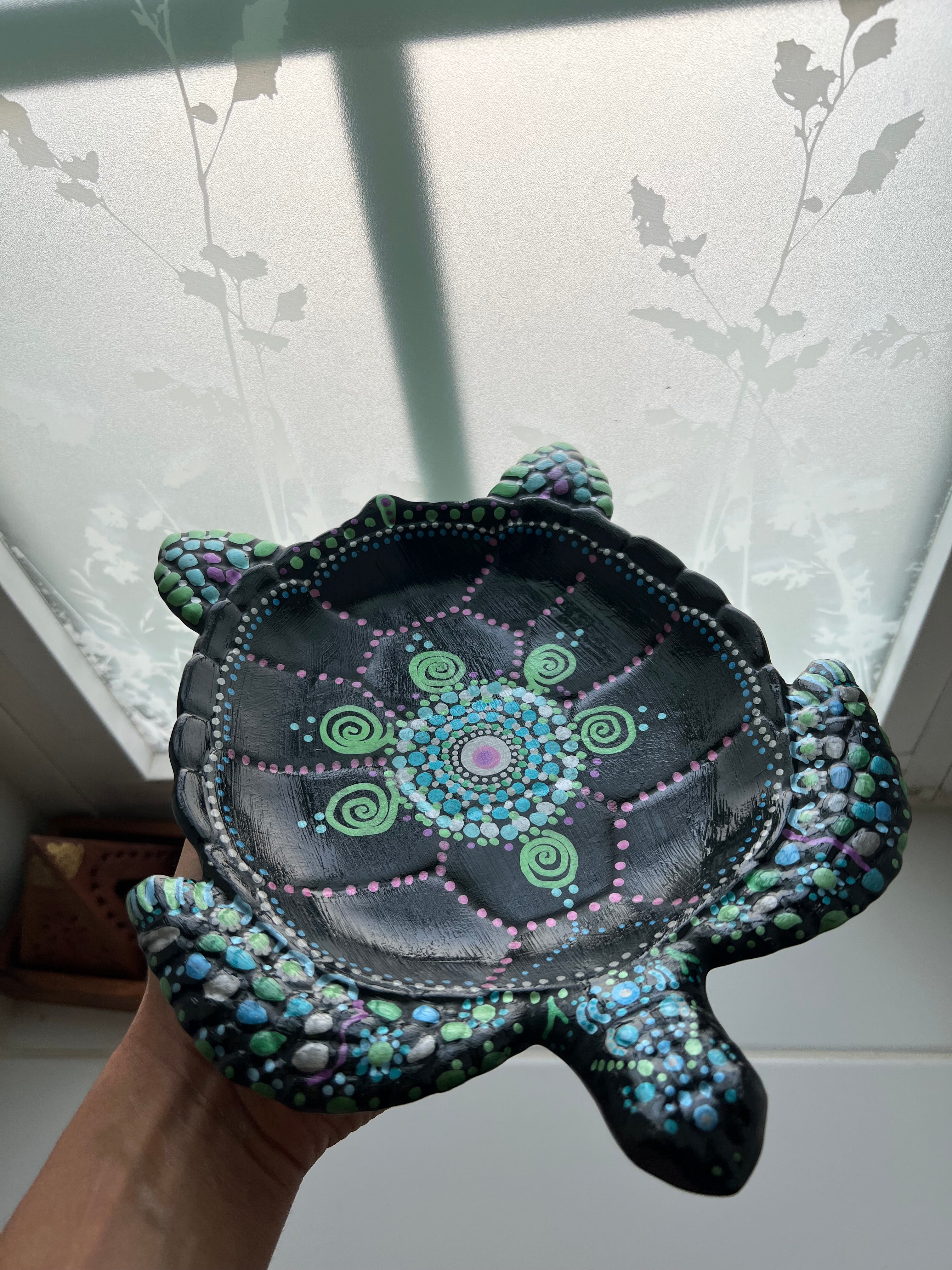 Bandeja de tortuga marina vintage.